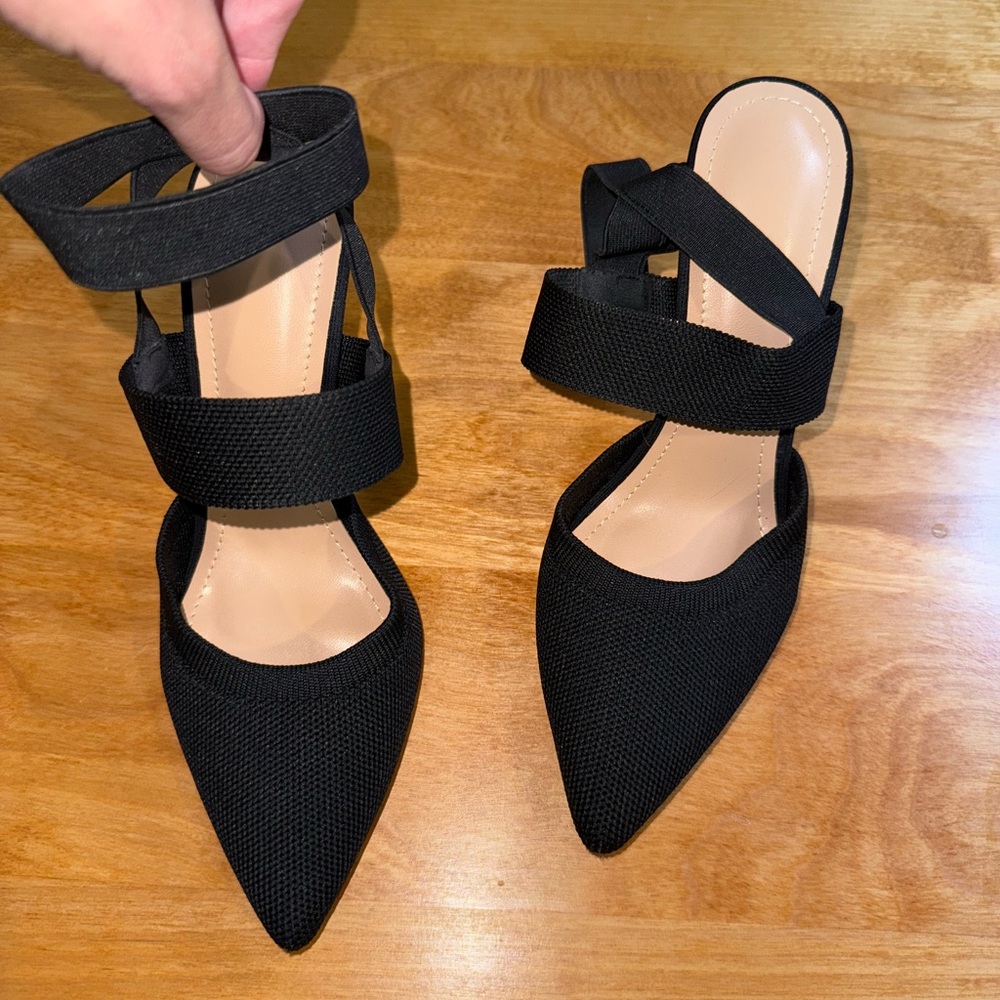 SHEIN Black Strappy Heels